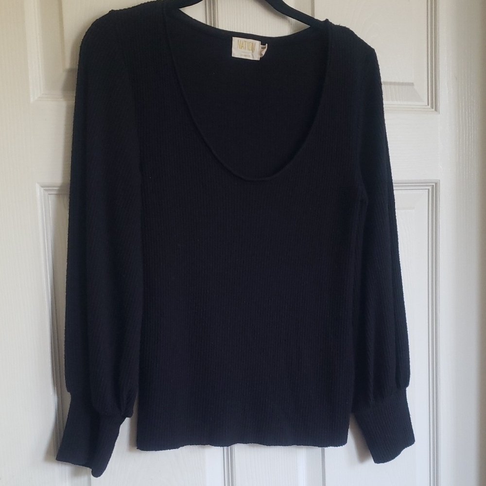 Nation Los Angeles Black Blouse